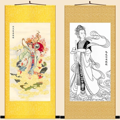 九天玄女神像画