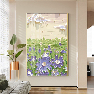 小清新风景油画治愈系北欧ins风装饰画客厅卧室书房摆画玄关挂画