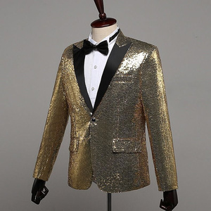 权志龙同款金色亮片西装外套演出服歌手表演舞蹈男装主持人礼服男
