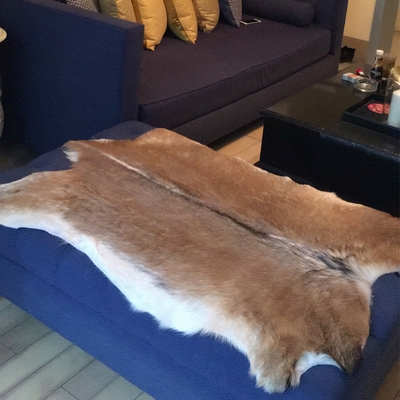 整张山羊皮地毯皮草毛毛沙发垫椅垫床边地垫脚垫壁挂真皮真毛装饰