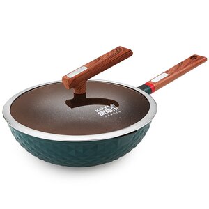 400人付款淘宝麦饭石不粘锅炒锅家用煎炒锅电磁炉专用燃气煤气灶适用