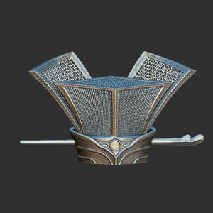 秦汉朝三国古装头冠明朝将军大臣帽子男发冠影视剧道具演出发饰