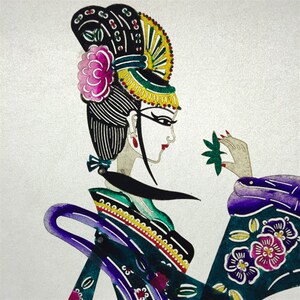 皮影戏人物美女