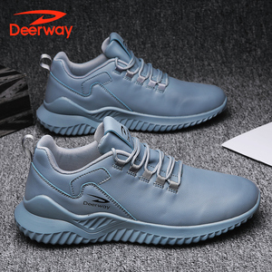 德尔惠男鞋2021秋季新款防水防油休闲皮鞋厨房厨师运动防滑劳保鞋