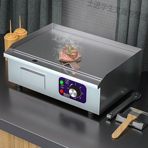 电扒炉商用铁板烧设备煤气手抓饼机器煎鱿鱼炒饭烤冷面机摆摊加厚