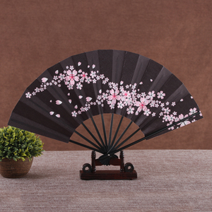 cos李贞贤同款大眼睛跳舞蹈扇子韩国折扇将进酒日式绢.布十骨女式