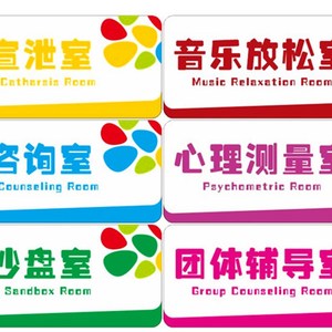 心理咨询室门牌布置功能区标识牌挂牌提醒牌亚克力门牌可定制