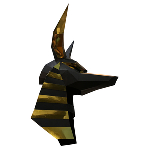 狗头阿努比斯头套纸模手工面具派对舞会道具拍摄创意搞笑杜宾犬