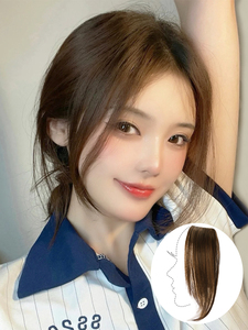 网红八字刘海假发片