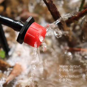 八孔小红帽滴头蓝红色8孔可调 园艺微喷滴灌套装配件设备果树灌溉