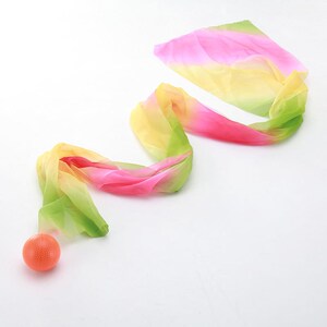 5米彩绸柔力球 广场表演长绸红绸彩带柔力球