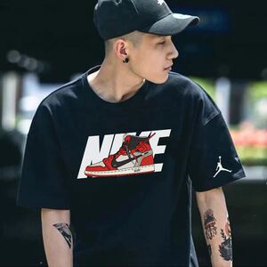 nike/耐克ajt恤男夏季jordan运动休闲短袖针织棉宽松舒适圆领上衣