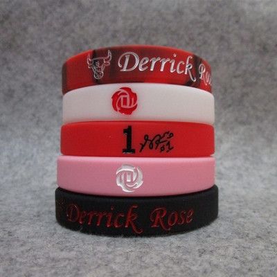 罗斯 玫瑰签名夜a光运动手环 硅胶熔岩混色腕