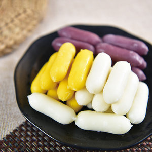 谷起芝士年糕500g原味咸蛋黄味紫薯味夹心年糕韩式火锅麻辣烫食材