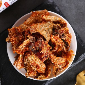 良品铺子香辣鱼皮罐装小零食258g甜辣蜜汁鱼皮香酥鳕鱼皮麻辣鱼干
