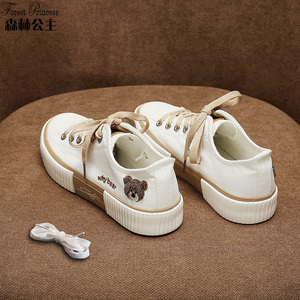 森林公主女鞋小蛮腰阿甘鞋女2022年新款老爹鞋女系带运动休闲鞋子1人