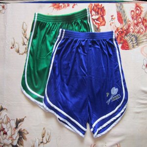 80年复古蓝白条运动裤短裤兵乓裤肥佬裤n怀旧国潮年代70中老年白