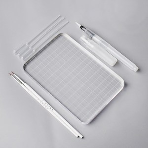 【萌新染卡工具包】 亚克力w板彩墨书签手绘新手上墨工具滴管套装