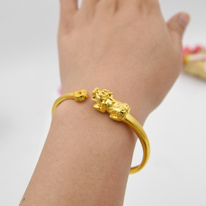 黄金开口貔貅手镯