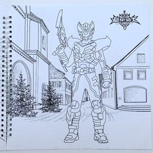 铠甲勇士画画本绘j画本奥特曼填色本儿童画画书3-6周岁涂色本 男