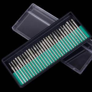 合气动风 磨笔磨头平尖圆磨针柄径3mm金广一磨头金刚砂磨头30头支