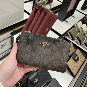 美国代购正品coach蔻驰手拿包女士真皮卡包新款女包手挽包手包