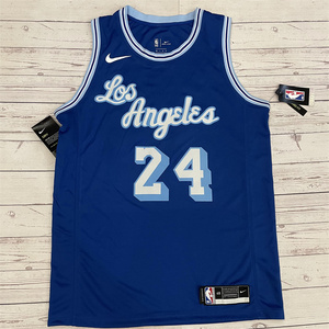 湖人队 科比球衣 前8后24号kobe篮球服复古蓝色黄色 黄黑球裤芯片