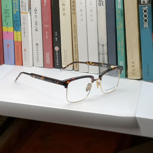 tb006眼镜框款字眉复古方框近视镜架i权志龙配一半框板材眼镜同镜