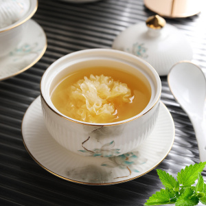 炖盅燕窝专用陶瓷蒸蛋煲汤隔水炖罐带盖小号甜品家f用婴儿餐具商