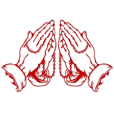 佛教元素祈祷佛手反光防水贴汽车贴花车身后档玻璃贴纸贴画.