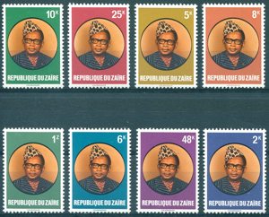扎伊尔1978年恩古瓦比总统8全新外国邮票
