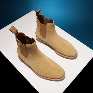 反毛翻毛皮鞋女短靴2021新款平底磨砂切尔西春秋单靴皮英伦风马丁