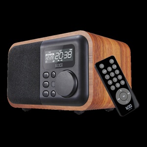 朗技d90 家用蓝牙插卡音箱收款低音炮迷你时钟音响闹钟收音机老.