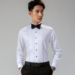 衬领男宴婚会士郎子季日袖服礼结新秋色礼长本婚燕伴郎衫男z服白