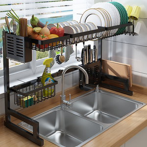日本厨房水槽置物架洗碗槽水池洗菜盘放碗架沥水架碗碟碗盘碗进口