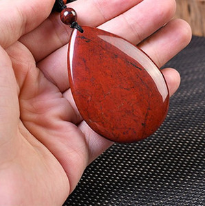 新疆天然红伊丁陨石水滴吊坠品项链情侣天铁项坠复古圆珠现货纯银