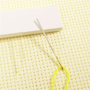 孔手针大圆针钢22花十26号9ct秀锈14ct绣针头m绣绣刺字花大11ct工