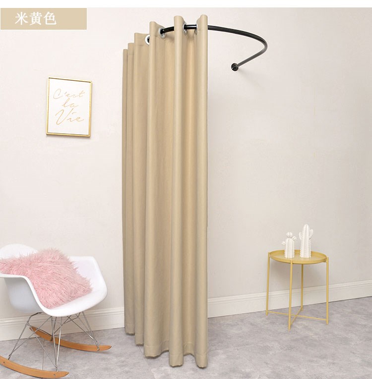 试衣间门帘u形服装店女装布艺隔断布帘店铺内衣店更衣.室拉帘定.