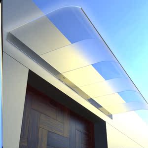 无支架隐形雨篷透明pc耐力板雨棚户外阳台门窗空调外机雨搭遮雨篷