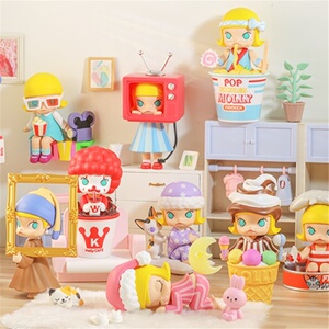 popmart泡m泡玛特molly的一天盲盒茉莉手办隐藏款泡泡浴送女生礼