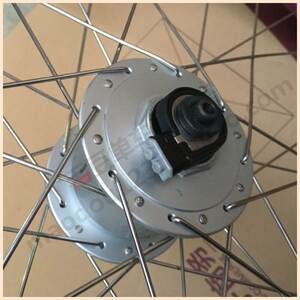 shimano禧玛诺dh-c3000发电花鼓26*1.5前轮组休闲车通勤自行车v刹