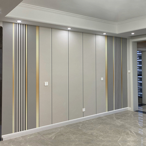 护墙板电视背景墙壁纸轻奢客厅沙发墙布卧室床头格栅壁布定制壁画