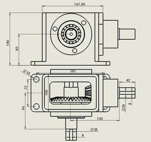新品上架t3模小型90度直角减速机电机齿轮变速箱换向器伞形齿轮箱