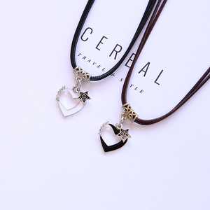 闺蜜项链女一对黑绳