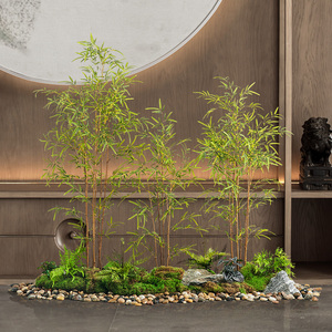 仿真竹子装饰造景假竹子仿真植物竹叶装饰隔断挡墙室外仿生竹子
