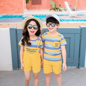 龙凤胎套装男女童装兄妹装双胞胎宝宝衣服姐弟装儿童夏装1一2两岁