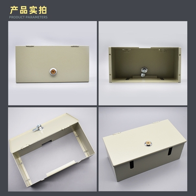新品带铜锁铁盒户外明装锁盒户s外防盗电电源盒双位86开关插座