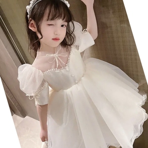 原创儿童礼服花童婚礼小女孩3-5-8岁白月光公主裙生日蓬蓬演出服