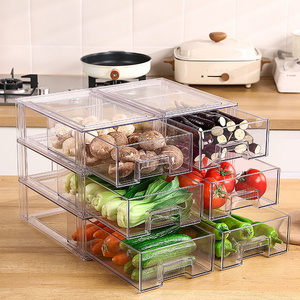 抽屉式收纳盒冰箱保鲜盒塑料冷冻储物食品级厨房蔬菜神器整理日式