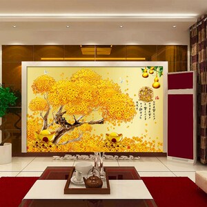 3d立体墙贴摇钱树
